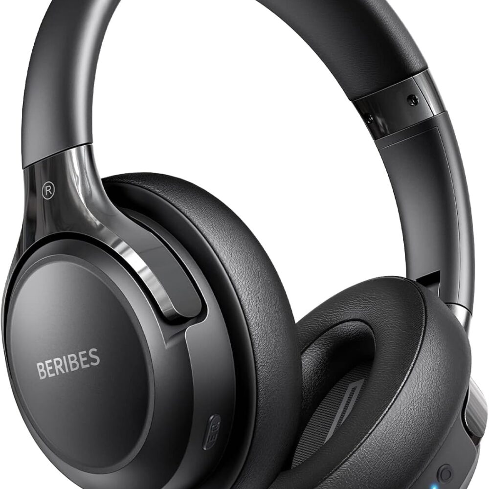 BERIBES Bluetooth Headphones Over Ear Wireless HiFi Stereo Headsets 65H 6EQ | Bluetooth 6.0,with Built-in HD Mic,Foldable Lightweight,Comfort Fit,Fast Charging,Deep Bass for Home Office Cellphone PC Ect.